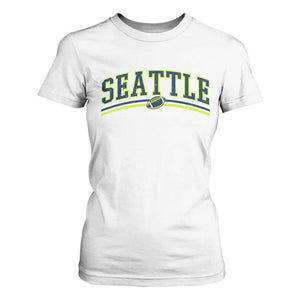 Vintage Seattle Pride Retro Varsity Athletic Style Graphic T Shirt For Women Game Day Sports Fan