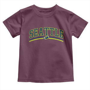 Vintage Seattle Pride Retro Varsity Athletic Style Graphic Toddler T Shirt Game Day Sports Fan