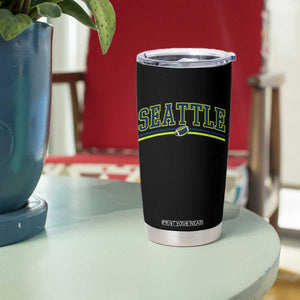 Vintage Seattle Pride Retro Varsity Athletic Style Graphic Tumbler Cup Game Day Sports Fan