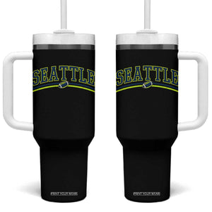 Vintage Seattle Pride Retro Varsity Athletic Style Graphic Tumbler With Handle Game Day Sports Fan