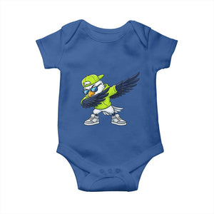 Cool Dabbing Hawk Sports Graphic Baby Onesie Neon Green Game Day Fan