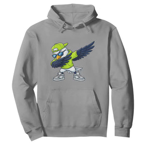 Cool Dabbing Hawk Sports Graphic Hoodie Neon Green Game Day Fan