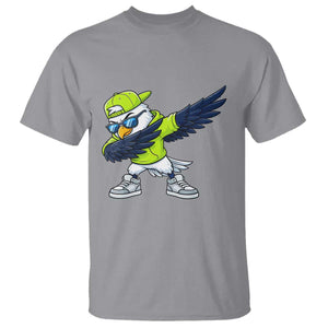 Cool Dabbing Hawk Sports Graphic T Shirt Neon Green Game Day Fan