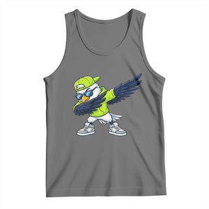 Cool Dabbing Hawk Sports Graphic Tank Top Neon Green Game Day Fan