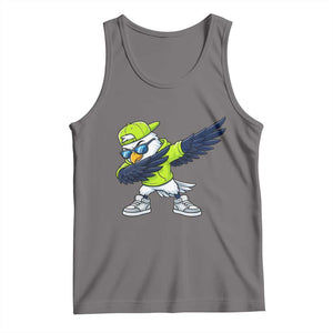 Cool Dabbing Hawk Sports Graphic Tank Top Neon Green Game Day Fan