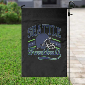 Classic Seattle Athletic Helmet Graphic Garden Flag Vintage Game Day Sports Fan