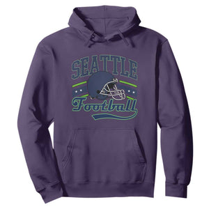Classic Seattle Athletic Helmet Graphic Hoodie Vintage Game Day Sports Fan