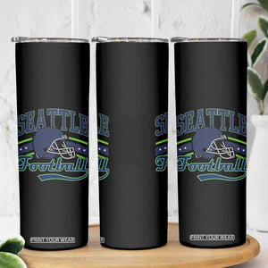 Classic Seattle Athletic Helmet Graphic Skinny Tumbler Vintage Game Day Sports Fan