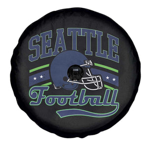 Classic Seattle Athletic Helmet Graphic Spare Tire Cover Vintage Game Day Sports Fan
