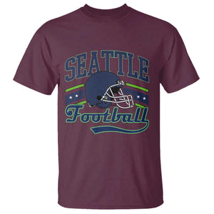 Classic Seattle Athletic Helmet Graphic T Shirt Vintage Game Day Sports Fan