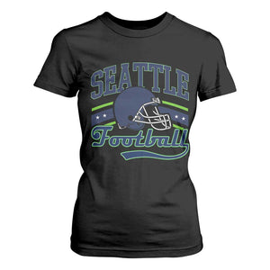 Classic Seattle Athletic Helmet Graphic T Shirt For Women Vintage Game Day Sports Fan