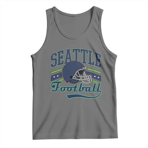 Classic Seattle Athletic Helmet Graphic Tank Top Vintage Game Day Sports Fan