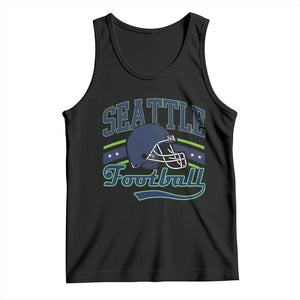 Classic Seattle Athletic Helmet Graphic Tank Top Vintage Game Day Sports Fan