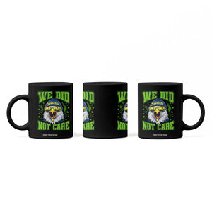 We Did Not Care Seattle Game Day Coffee Mug Bold Sarcastic Hawk City Skyline Sports Fan