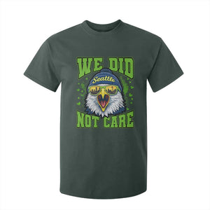 We Did Not Care Seattle Game Day T Shirt For Kid Bold Sarcastic Hawk City Skyline Sports Fan