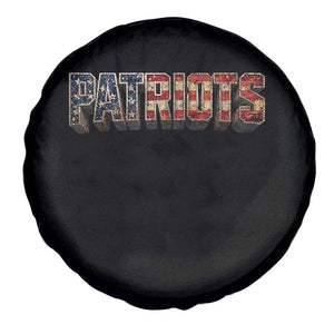Patriotic American Flag Lettering Sports Graphic Spare Tire Cover Vintage Game Day Sports Fan