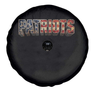 Patriotic American Flag Lettering Sports Graphic Spare Tire Cover Vintage Game Day Sports Fan