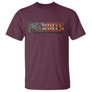 Patriotic American Flag Lettering Sports Graphic T Shirt Vintage Game Day Sports Fan