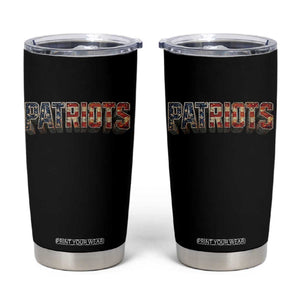 Patriotic American Flag Lettering Sports Graphic Tumbler Cup Vintage Game Day Sports Fan