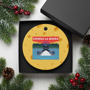 Chinga La Migra Red Eye Laser Loon Ceramic Ornament Political Resist Ice Minnesota Protest TS02 1pc Yellow Cheese Print Your Wear