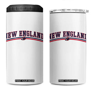 Vintage New England Pride Retro Varsity Athletic Style Graphic 4 in 1 Can Cooler Tumbler Game Day Sports Fan