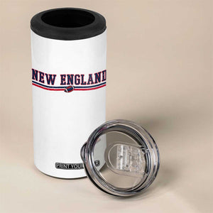 Vintage New England Pride Retro Varsity Athletic Style Graphic 4 in 1 Can Cooler Tumbler Game Day Sports Fan