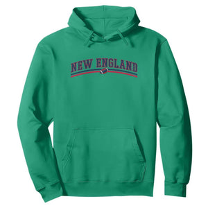 Vintage New England Pride Retro Varsity Athletic Style Graphic Hoodie Game Day Sports Fan