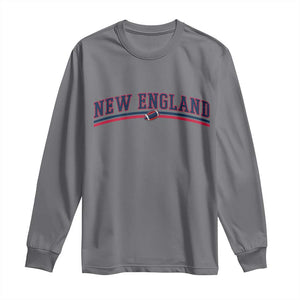 Vintage New England Pride Retro Varsity Athletic Style Graphic Long Sleeve Shirt Game Day Sports Fan