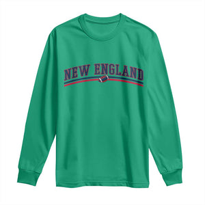 Vintage New England Pride Retro Varsity Athletic Style Graphic Long Sleeve Shirt Game Day Sports Fan
