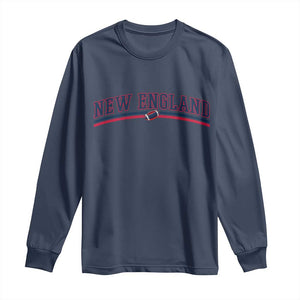 Vintage New England Pride Retro Varsity Athletic Style Graphic Long Sleeve Shirt Game Day Sports Fan