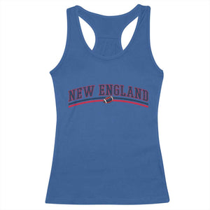 Vintage New England Pride Retro Varsity Athletic Style Graphic Racerback Tank Top Game Day Sports Fan