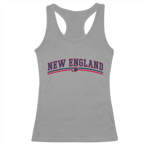 Vintage New England Pride Retro Varsity Athletic Style Graphic Racerback Tank Top Game Day Sports Fan