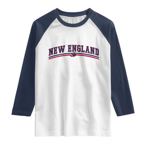 Vintage New England Pride Retro Varsity Athletic Style Graphic Raglan Shirt Game Day Sports Fan