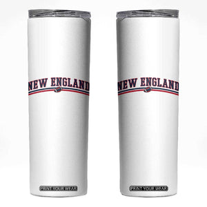 Vintage New England Pride Retro Varsity Athletic Style Graphic Skinny Tumbler Game Day Sports Fan