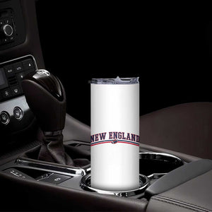 Vintage New England Pride Retro Varsity Athletic Style Graphic Skinny Tumbler Game Day Sports Fan