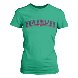 Vintage New England Pride Retro Varsity Athletic Style Graphic T Shirt For Women Game Day Sports Fan