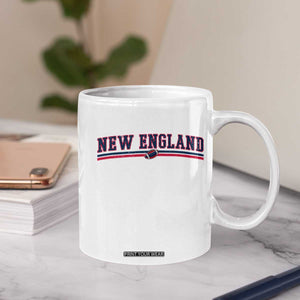 Vintage New England Pride Retro Varsity Athletic Style Graphic Coffee Mug Game Day Sports Fan