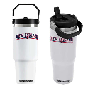 Vintage New England Pride Retro Varsity Athletic Style Graphic Flip Straw Tumbler Game Day Sports Fan