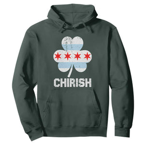 Chicago St Patrick's Day Hoodie Chirish American Irish South Side Pride Shamrock TS02 Dark Forest Green Printyourwear