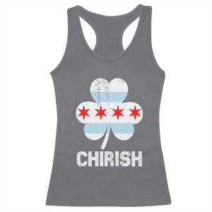Chicago St Patricks Day Racerback Tank Top Chirish American Irish South Side Pride Shamrock TS02 Charcoal Print Your Wear