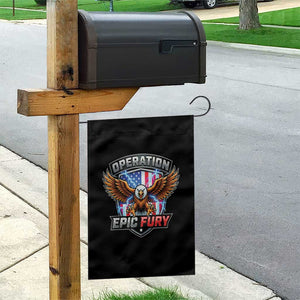 Operation Epic Fury Patriotic Bald Eagle Garden Flag American Flag Shield Graphic Freedom Pride TS02 Print Your Wear