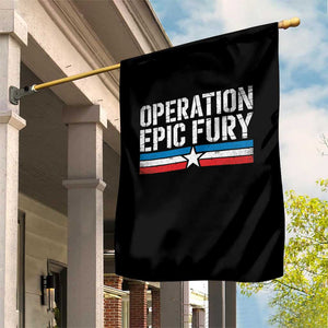 Operation Epic Fury Retro Patriotic Stripe Garden Flag Vintage American Strength Freedom Supporters TS02 Print Your Wear