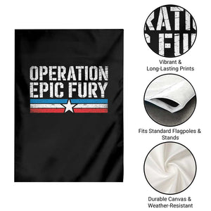 Operation Epic Fury Retro Patriotic Stripe Garden Flag Vintage American Strength Freedom Supporters TS02 Print Your Wear