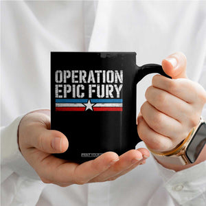 Operation Epic Fury Retro Patriotic Stripe Coffee Mug Vintage American Strength Freedom Supporters TS02 Print Your Wear