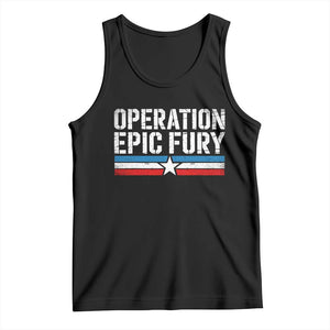Operation Epic Fury Retro Patriotic Stripe Tank Top Vintage American Strength Freedom Supporters TS02 Black Print Your Wear