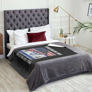 Operation Epic Fury Lions Roar Throw Blanket USA Israel Flag Freedom Defense TS02 Print Your Wear