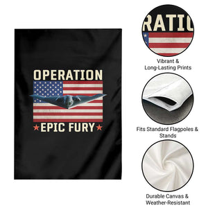 Operation Epic Fury Stealth Bomber American Flag Garden Flag Powerful B2 Spirit USA Military Pride TS02 Print Your Wear
