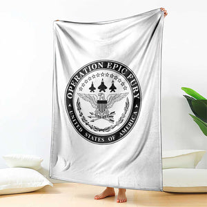 Operation Epic Fury USA Military Seal Throw Blanket Patriotic Air Power Aviation Tribute TS02 Print Your Wear