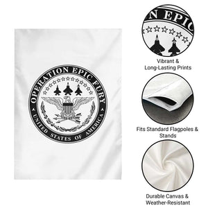 Operation Epic Fury USA Military Seal Garden Flag Patriotic Air Power Aviation Tribute TS02 Print Your Wear