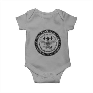 Operation Epic Fury USA Military Seal Baby Onesie Patriotic Air Power Aviation Tribute TS02 Sport Gray Print Your Wear